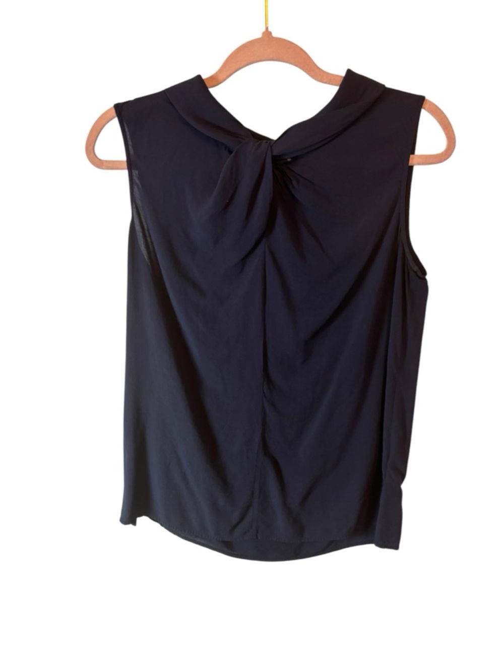 Brooks Brothers 346 Navy blue Sleeveless Knot-Neck Tank Size 8